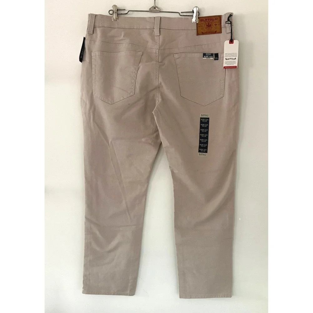 Buffalo David‎ Bitton Slim Ash Stretch Jeans Mens 38x30 Ash Beige